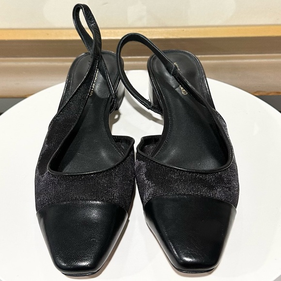 🌹VERONICA BEARD🌹Cecile Half d'Orsay Slingback Pump In Black Size: 6.5M - Picture 6 of 10